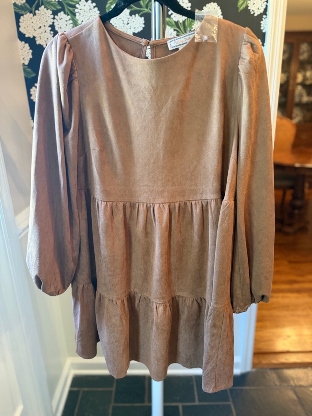 Flying Tomato Rust Brown Faux Suede Mini Dress NWOT